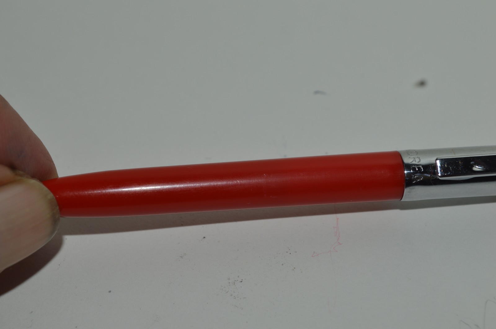 SCRIPTO P369 Mechanical Pencil 0.9mm Tu Tone Korea Red Circa 1970’s Light Use