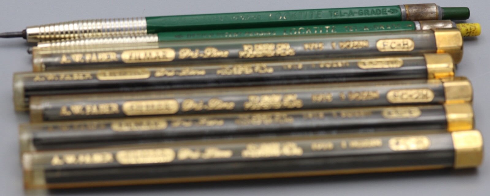 VTG Lot A.W. Faber Drawing Leads Filmar Dri-Line 1915 3H 2H H(2) F + 2 Pencils