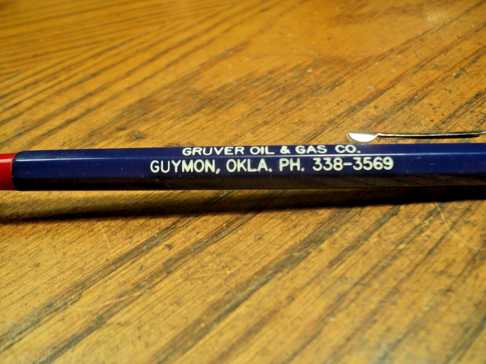 Vintage Durolite Mechanical Pencil Gruver Oil & Gas Co 5-58″ Long USA