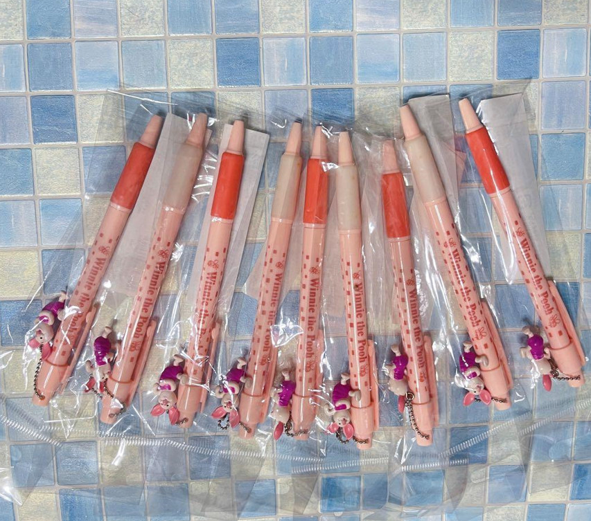 Disney Winnie the Pooh Piglet Mascot Mechanical Pencil Set of 9 ship From JAPAN◎