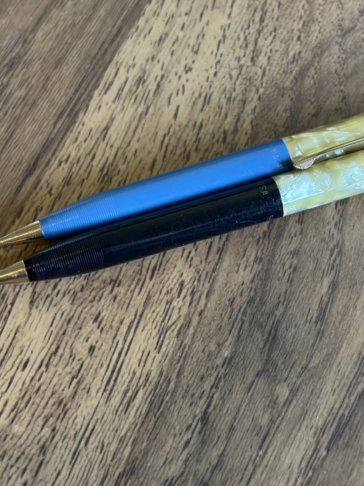 Vintage Pair Mechanical Pencil Sheaffer’s Black / Blue MOP