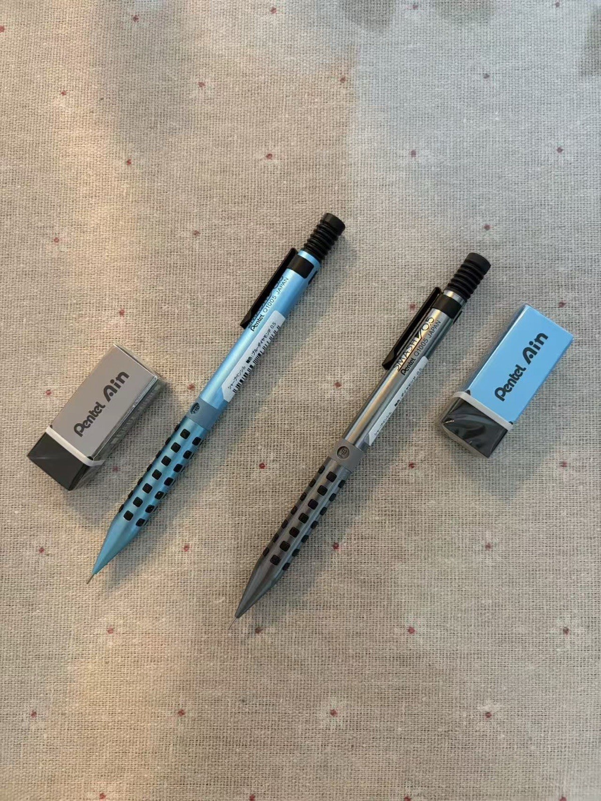 Pentel Smash Mech Pencil Q1005 Diamond Ltd 0.5mm 2 Pens 2 Erasers Japan