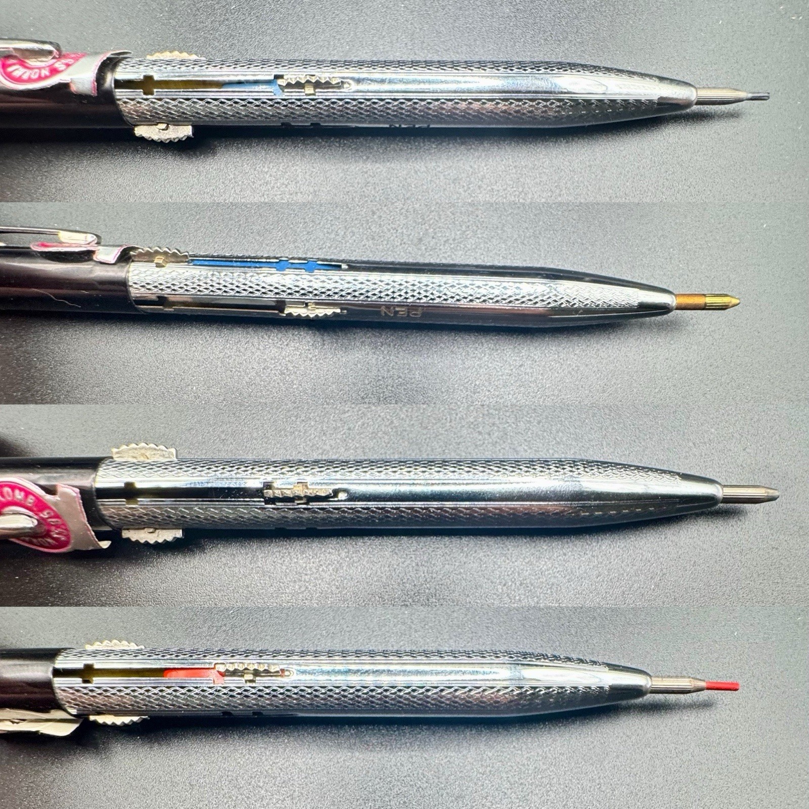 Vintage Norma Multi Color Pen-Pencil Black Enamel /Chrome -Works – Box/Price tag