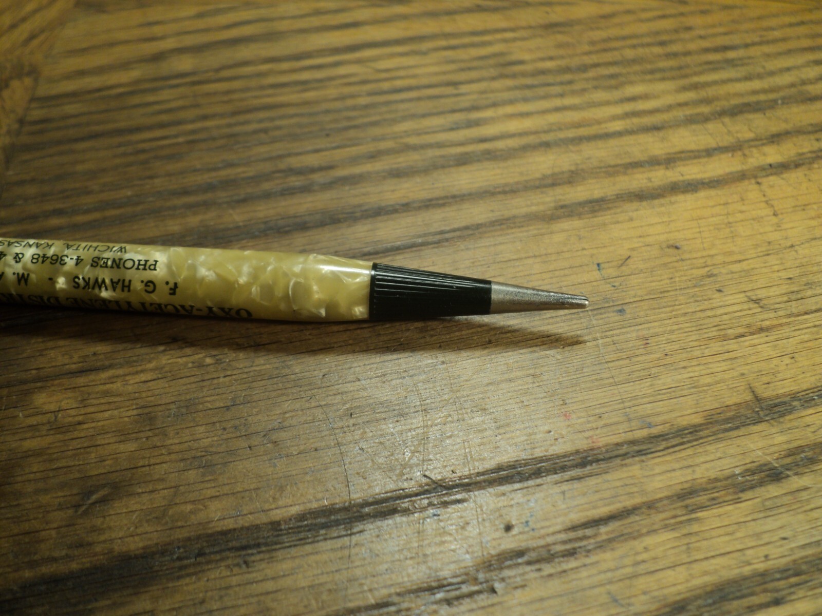 Vintage Autopoint Mechanical Pencil Northwest Oxy-Acetylene Linde Bottle Top D
