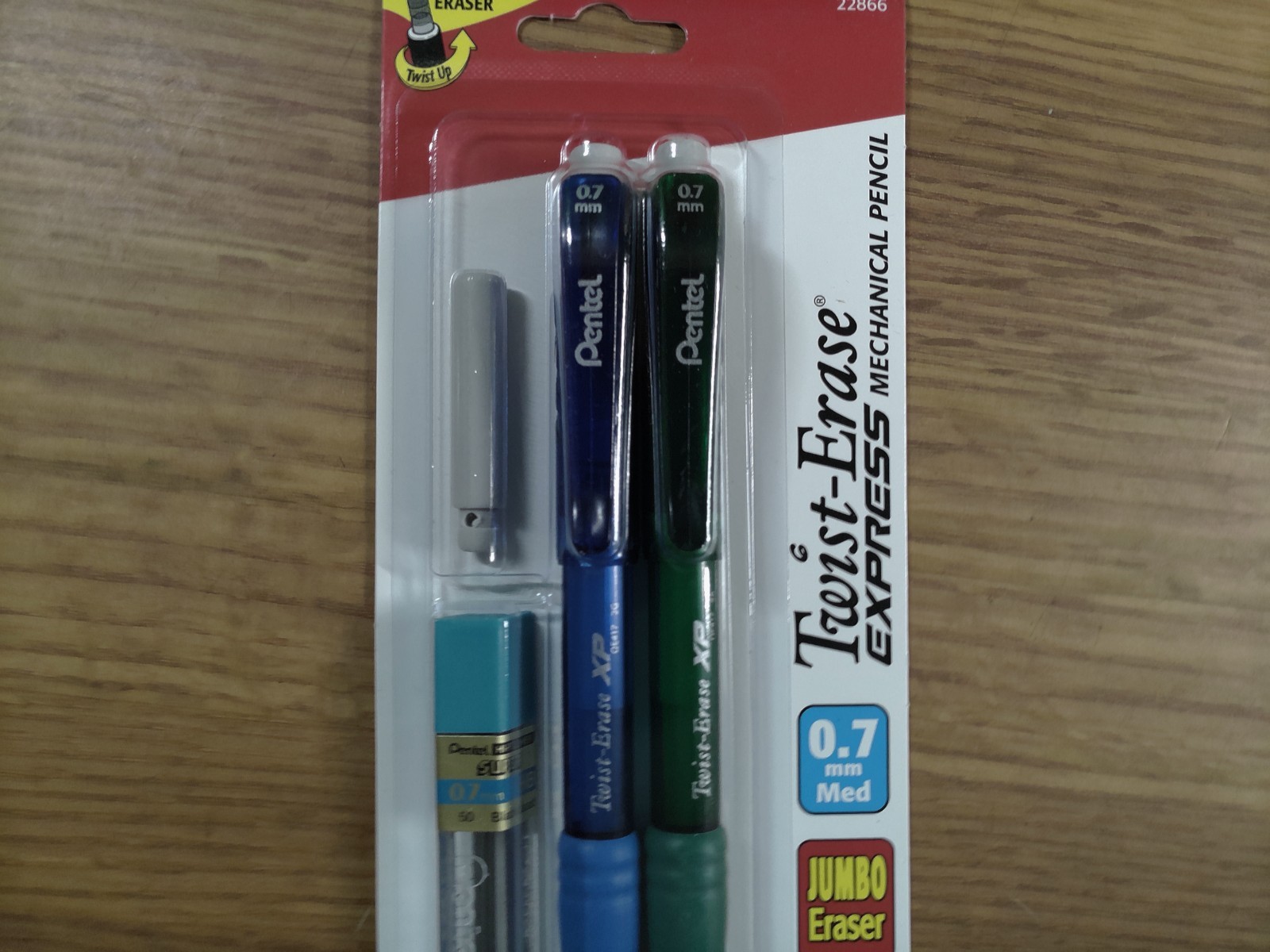 Pentel ® Twist-Erase EXPRESS Automatic Pencil W/Lead & Eraser 0.7mm Free 3 Color