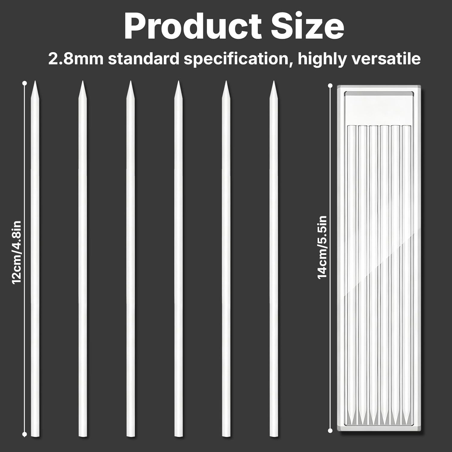 36pcs 2.8mm Pencil Lead Refills, Carpenter Mark Pencils Solid Deep Hole Mecha…