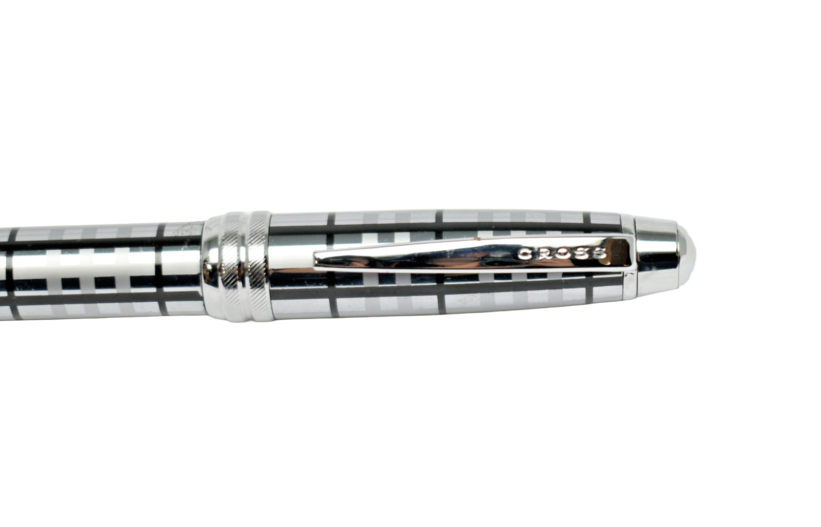 CROSS Bailey Polished Chrome Geometric Pattern 0.7mm Pencil with Gift Box
