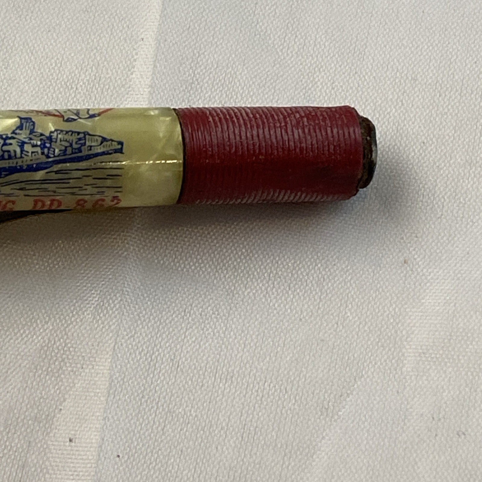 Sheaffer Pearlie Utility Red & Pearl Fineline USS Volelgesang DD-862 Pencil