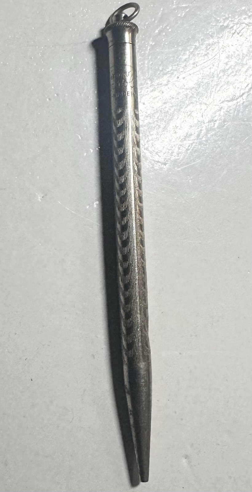 Vintage Ingersoll Redipoint Silver Ring Top Mechanical Pencil 1920s Fob