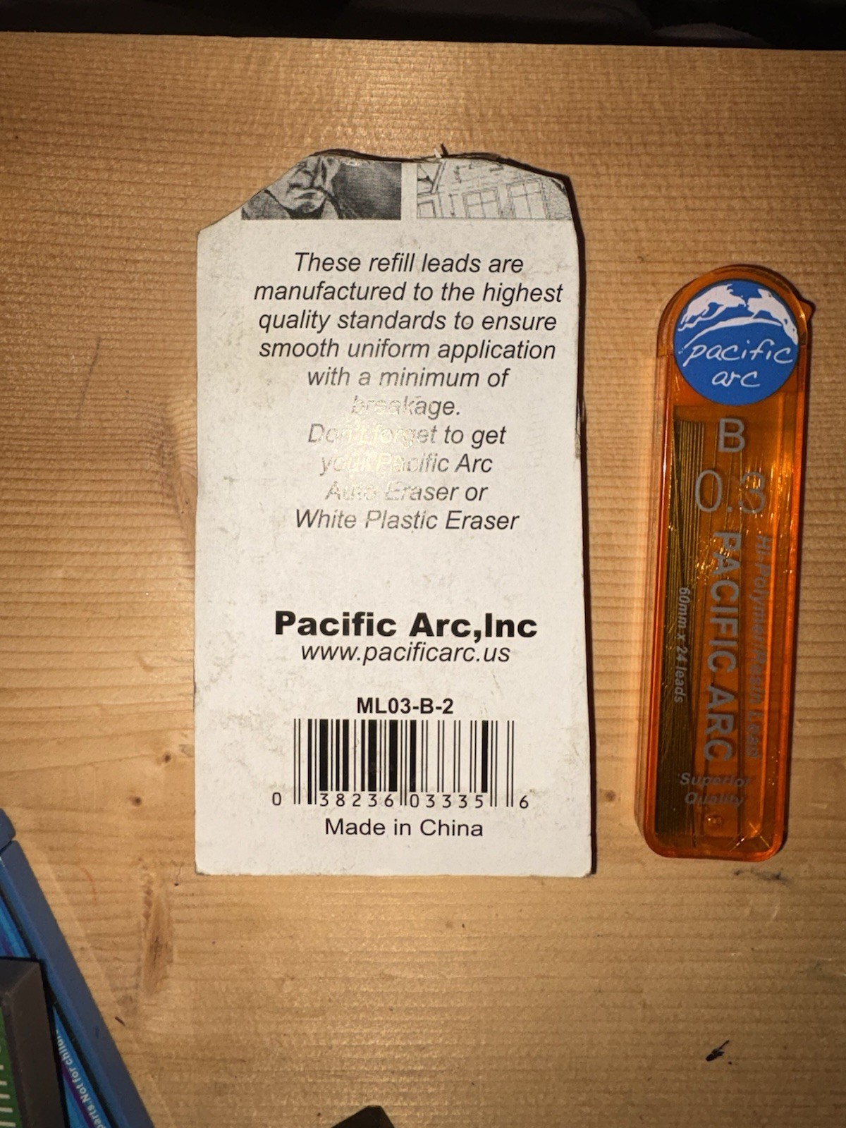 Pacific Arc Hi-Polymer Lead Refills 2 new Packages. total-65 Plus Leads 0.3mm-B
