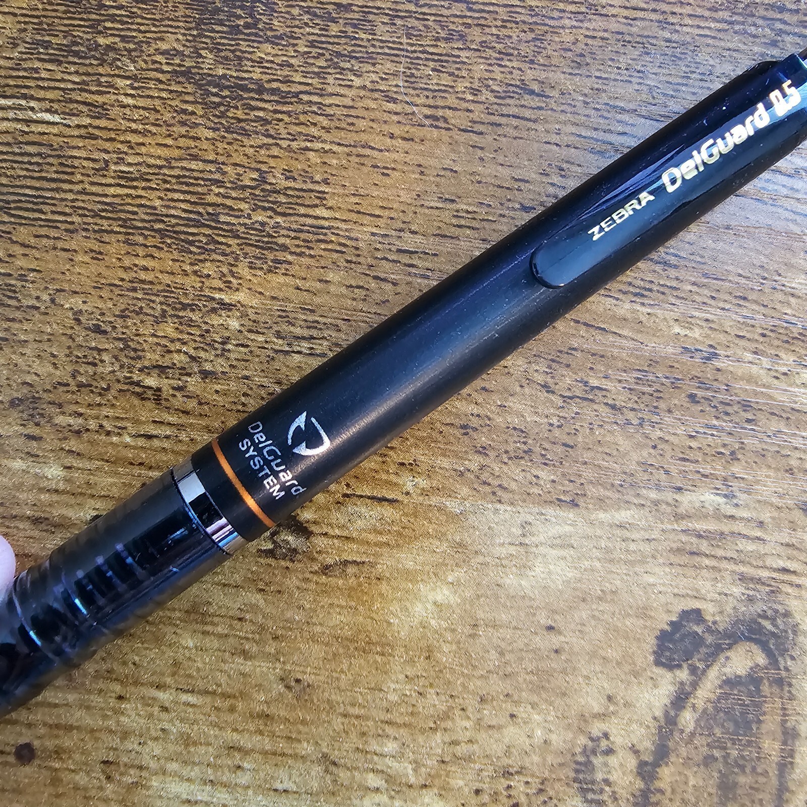 Zebra Pen DelGuard mechanical pencil with a black barrel