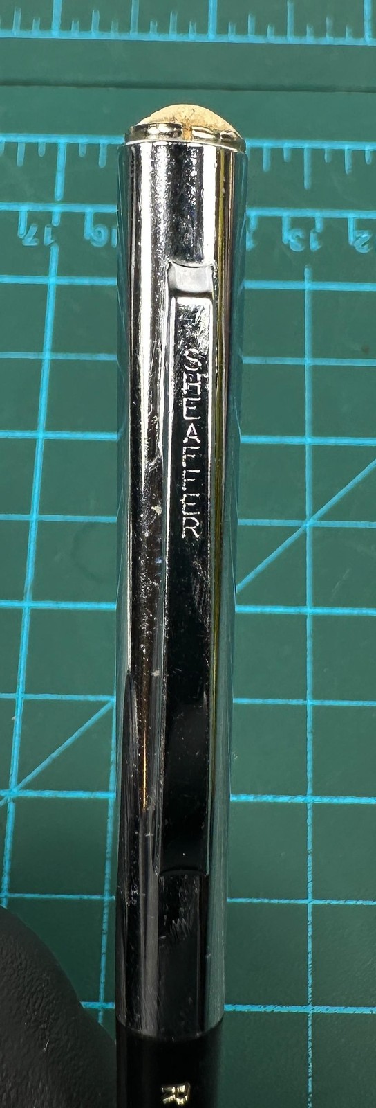 Vintage Sheaffer Mechanical Twist Pencil Black Chrome Personalized Ron Middleton