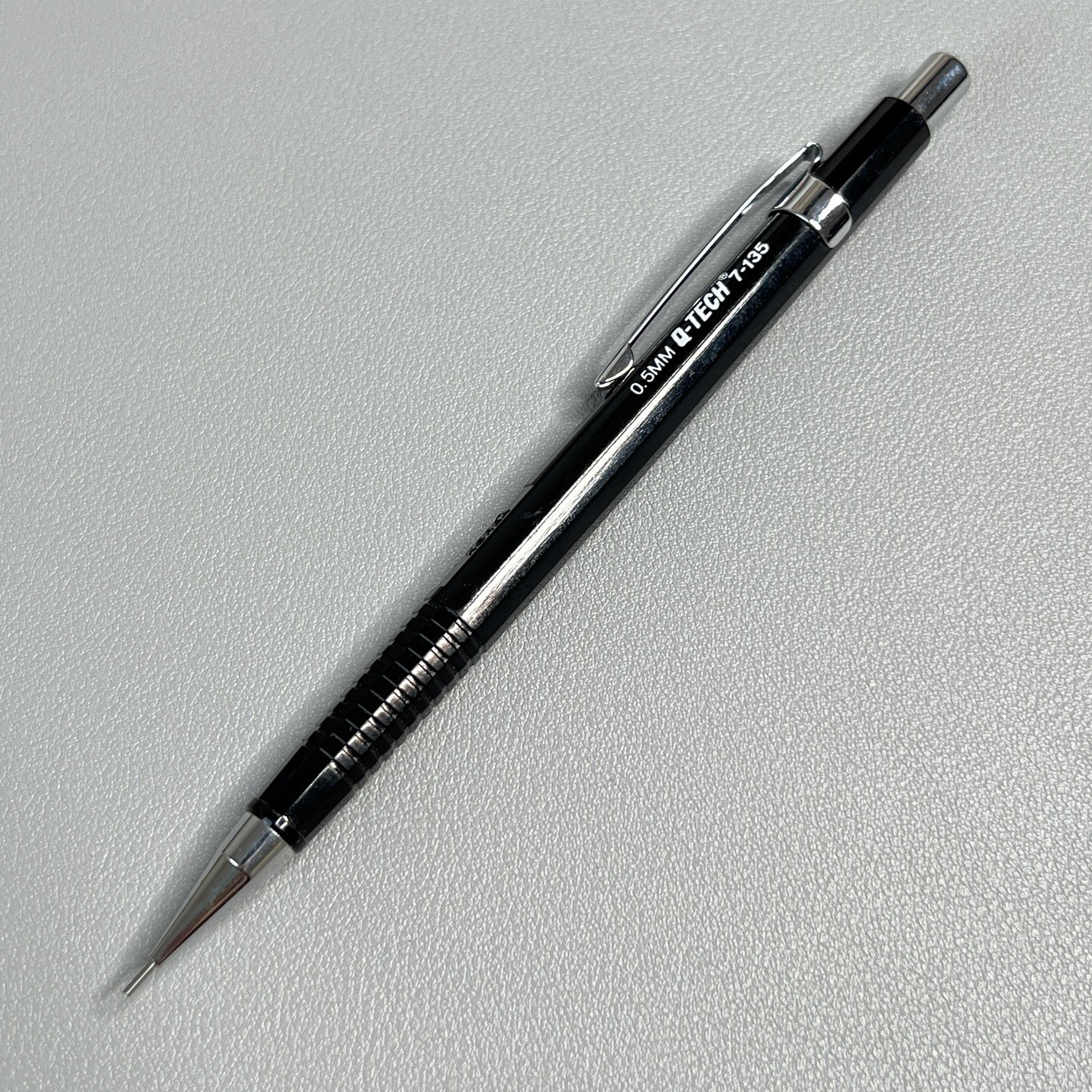 Vintage Micro Korea Q-Tech 7-135 Mechanical Pencil 0.5mm Black Drafting RARE 90s