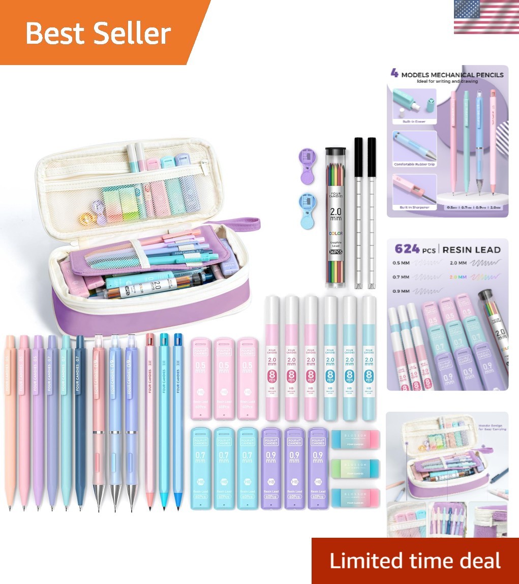 All-in-One 36PC Cute Mechanical Pencil Set – Perfect for Students & Creatives