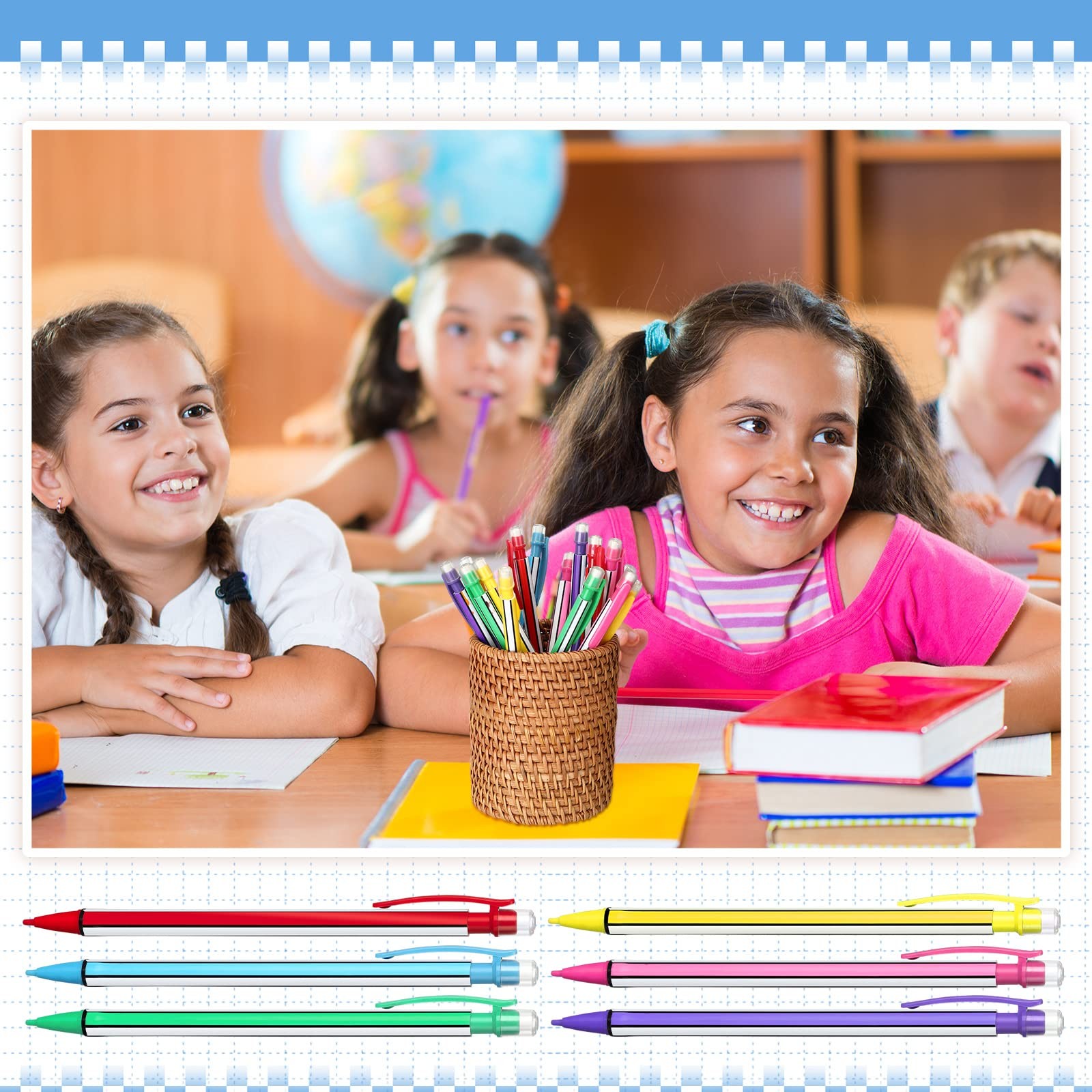 200 Pcs Back to School 0. 7mm Mechanical Pencils with Eraser Bulk Colorful Cu…