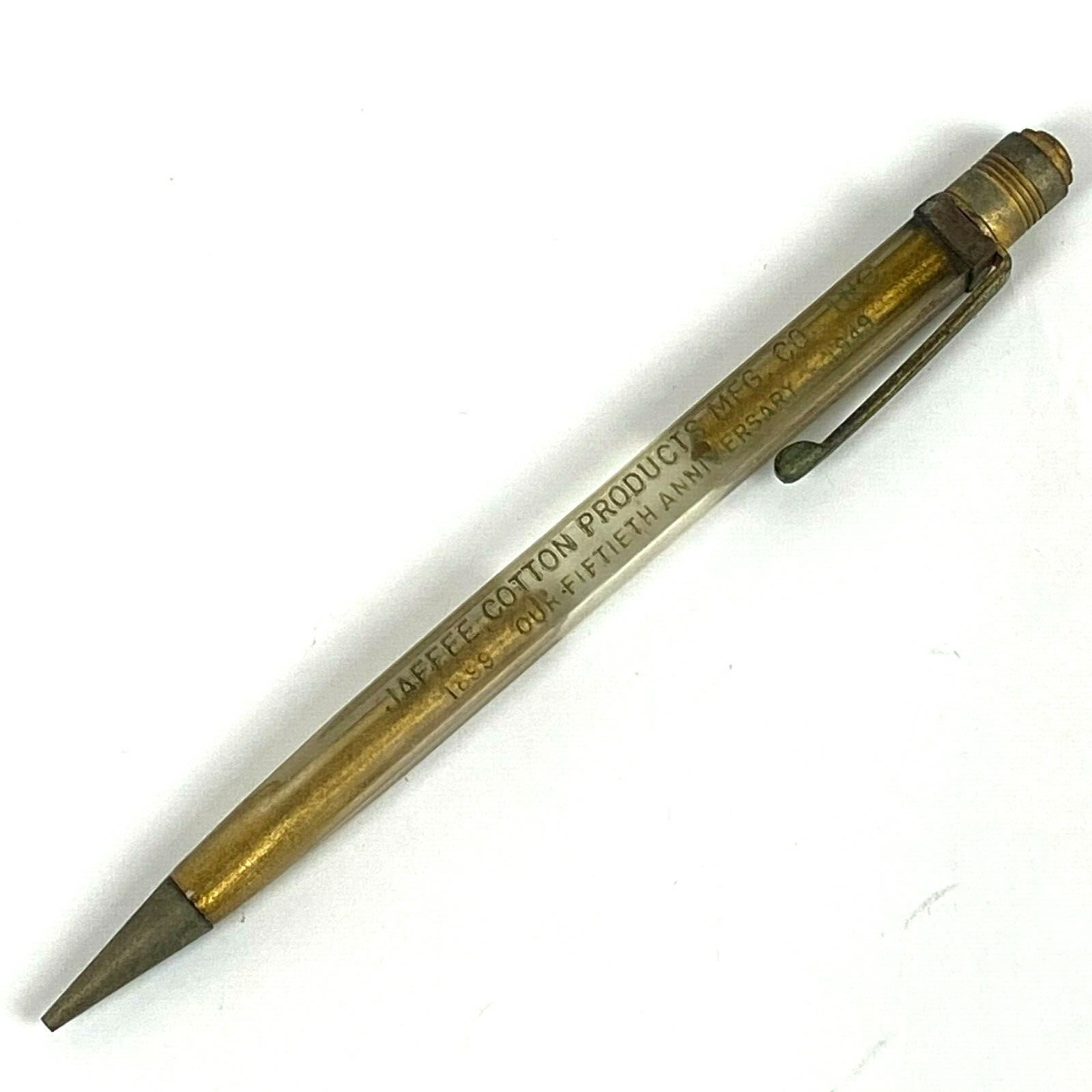Jaffee Cotton Lucite Mechanical Pencil HA-WI-AN Square Advertising 1949 Vintage