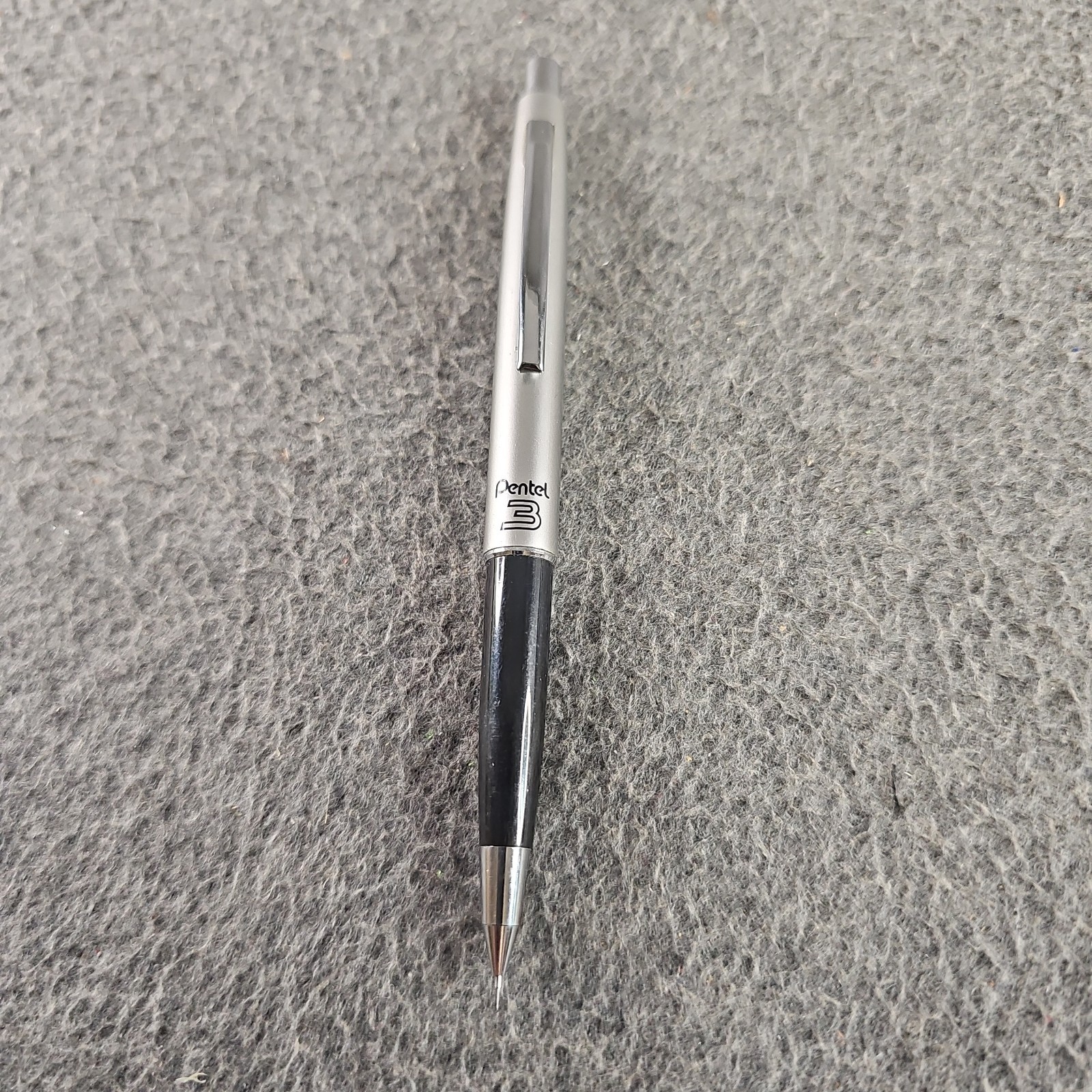 Vintage Pentel 3 Mechanical Pencil 0.3mm Black Silver Pencil Made Japan