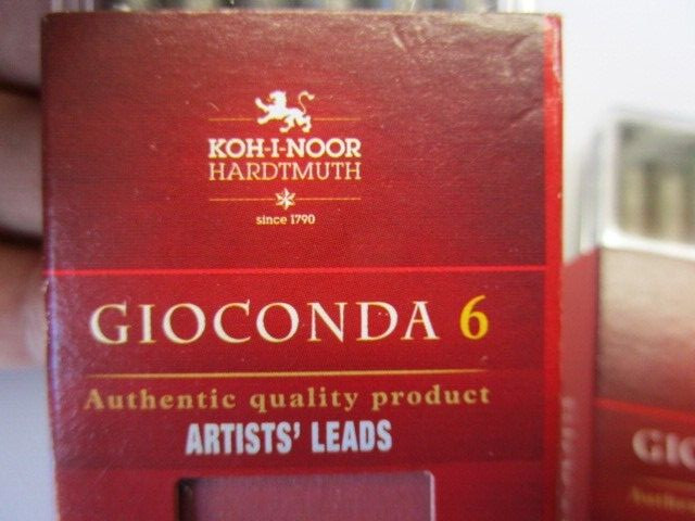 2 PACK Set of 12 Koh-I-Noor Gioconda 5.6 mm Leads for Artists’ Drawing 4865 6B