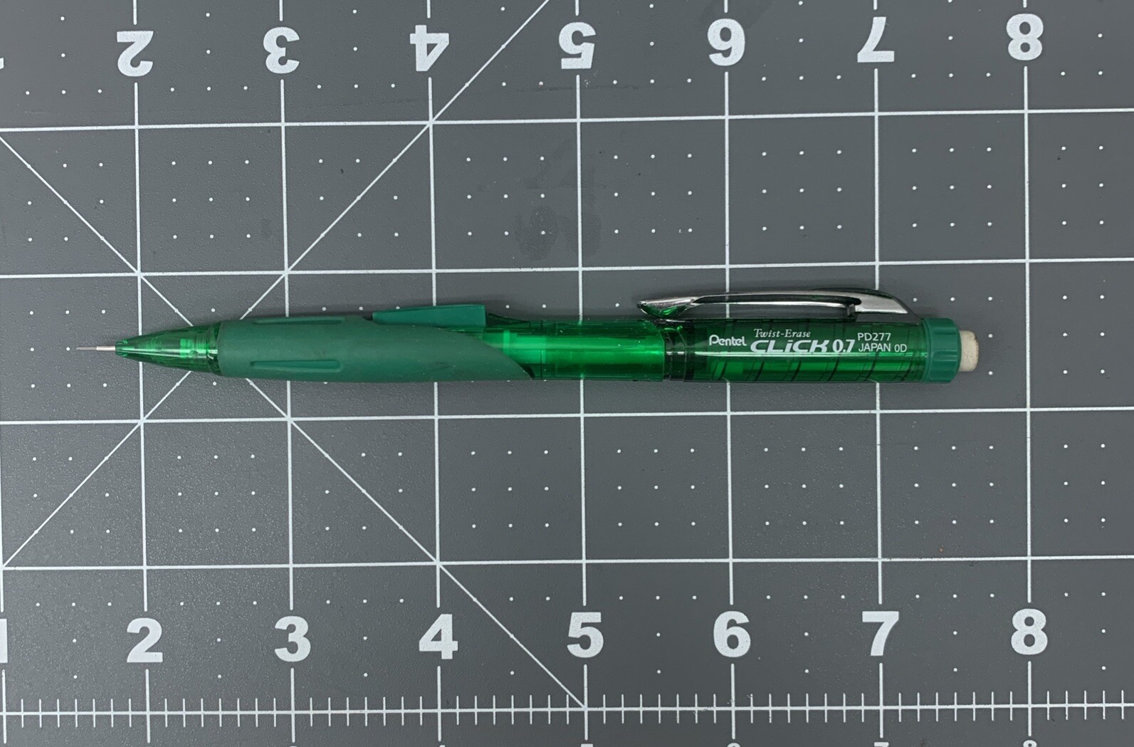Vintage Pentel Twist-Erase PD277 Mechanical Pencil Green Drafting Drawing