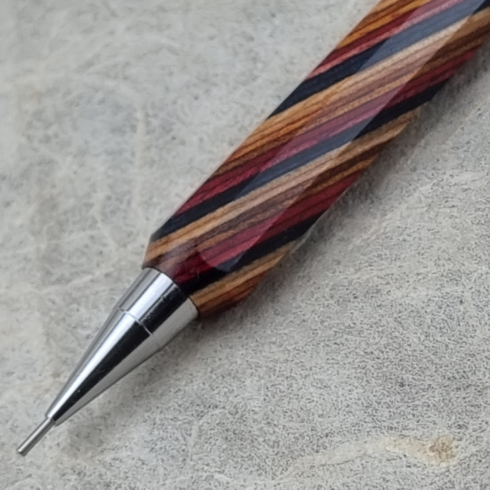 Hand Crafted Pentel P-205(0.5mm) Mechanical Pencil with Octagonal Wood Barrel