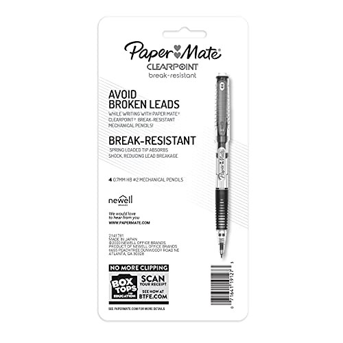 Clearpoint Mechanical Pencils – 0.7mm Break – 4 Count – Assorted