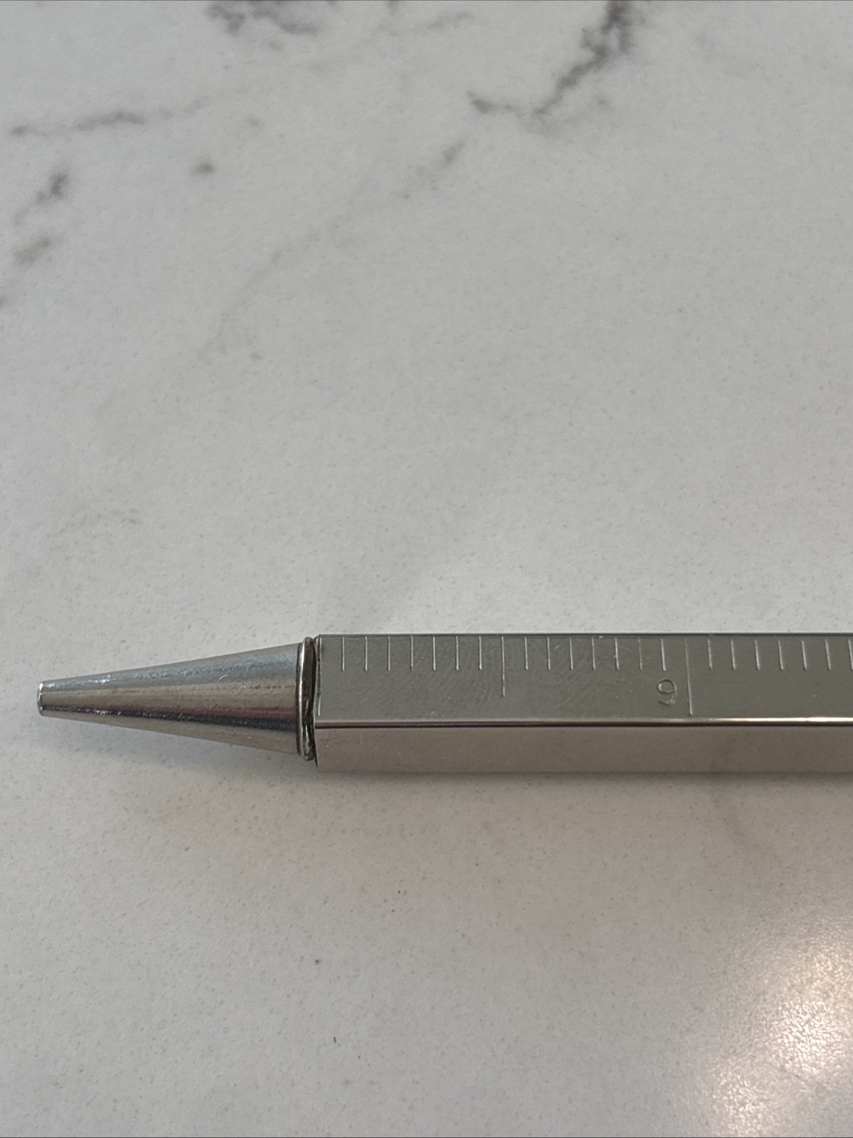 TELESCOPING Rofeco mechanical PENCIL to 12″ RULER & pocket clip ANTIQUE Germany