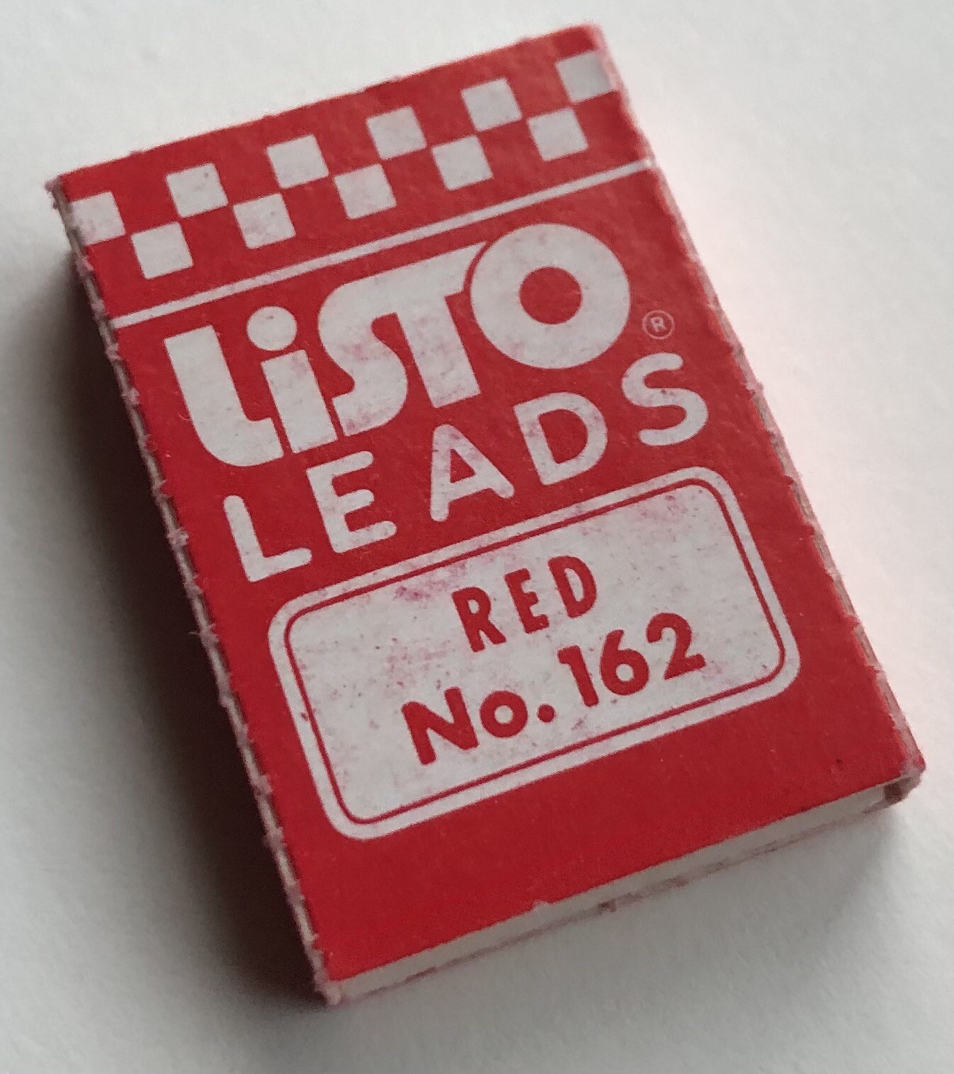 Vintage LISTO Pencil Corporation 4mm Red No. 162 Marking Lead 6 Pack CA USA