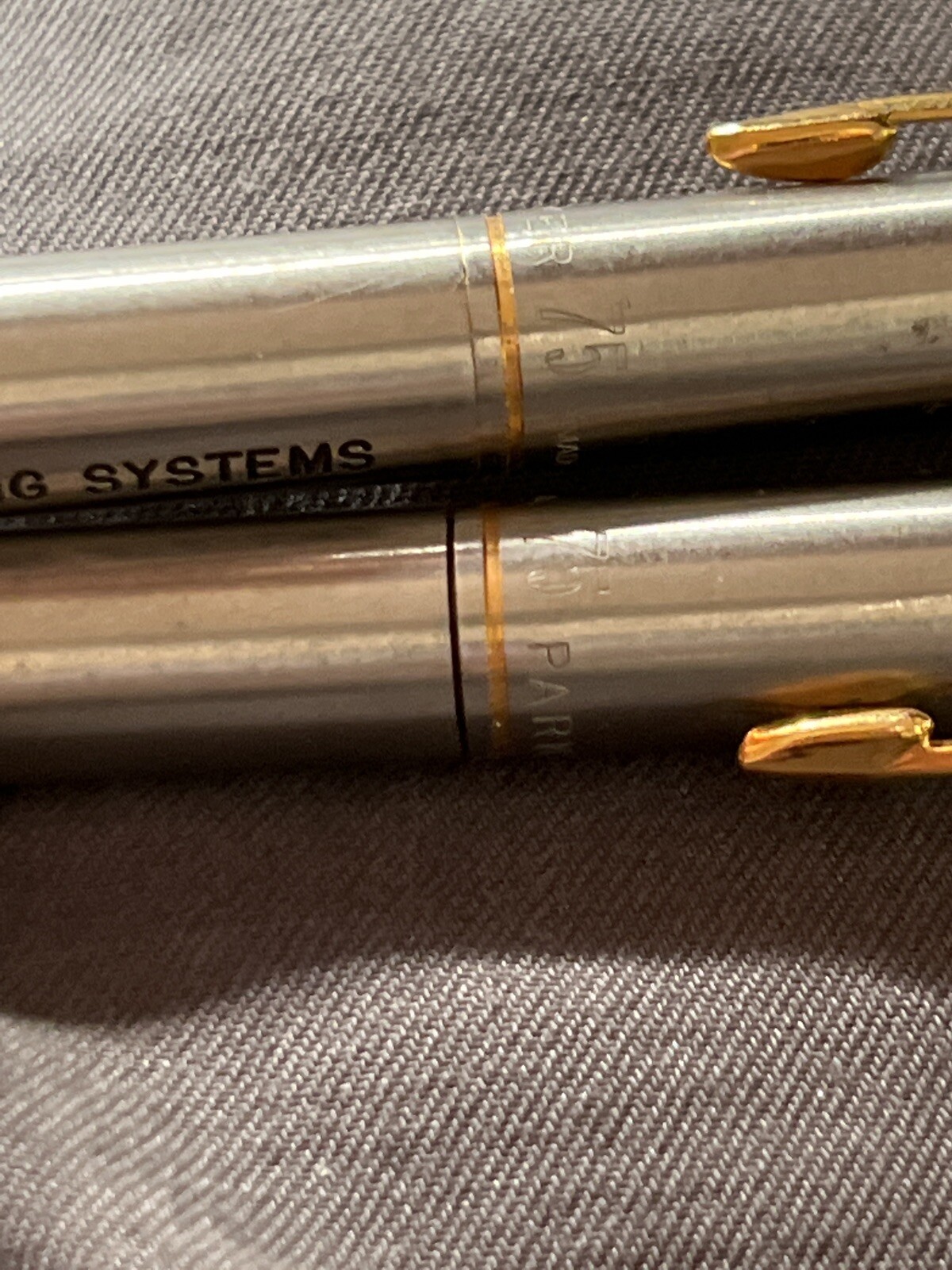 Parker 75 mechanical pencils (2)silver plated Metal “Hobart Arc Welding Systems”