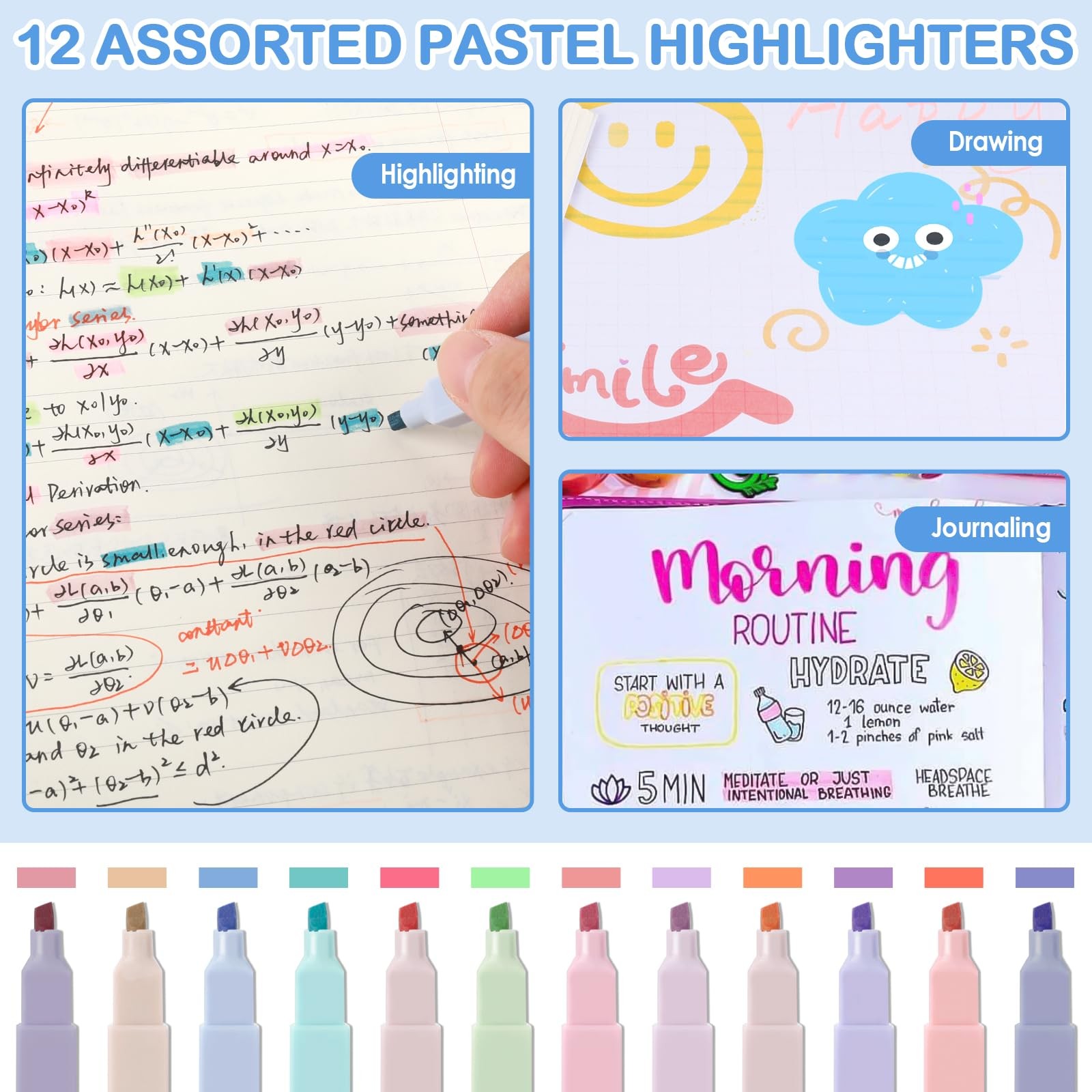 54 PCS Aesthetic School Supplies Stationery Essentials Set Pencil Case Kit