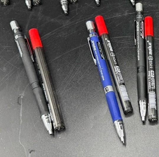 Lot Of 16 Mechanical Baile 520 Automatic Clutch Pencil W Extra Lead Pack
