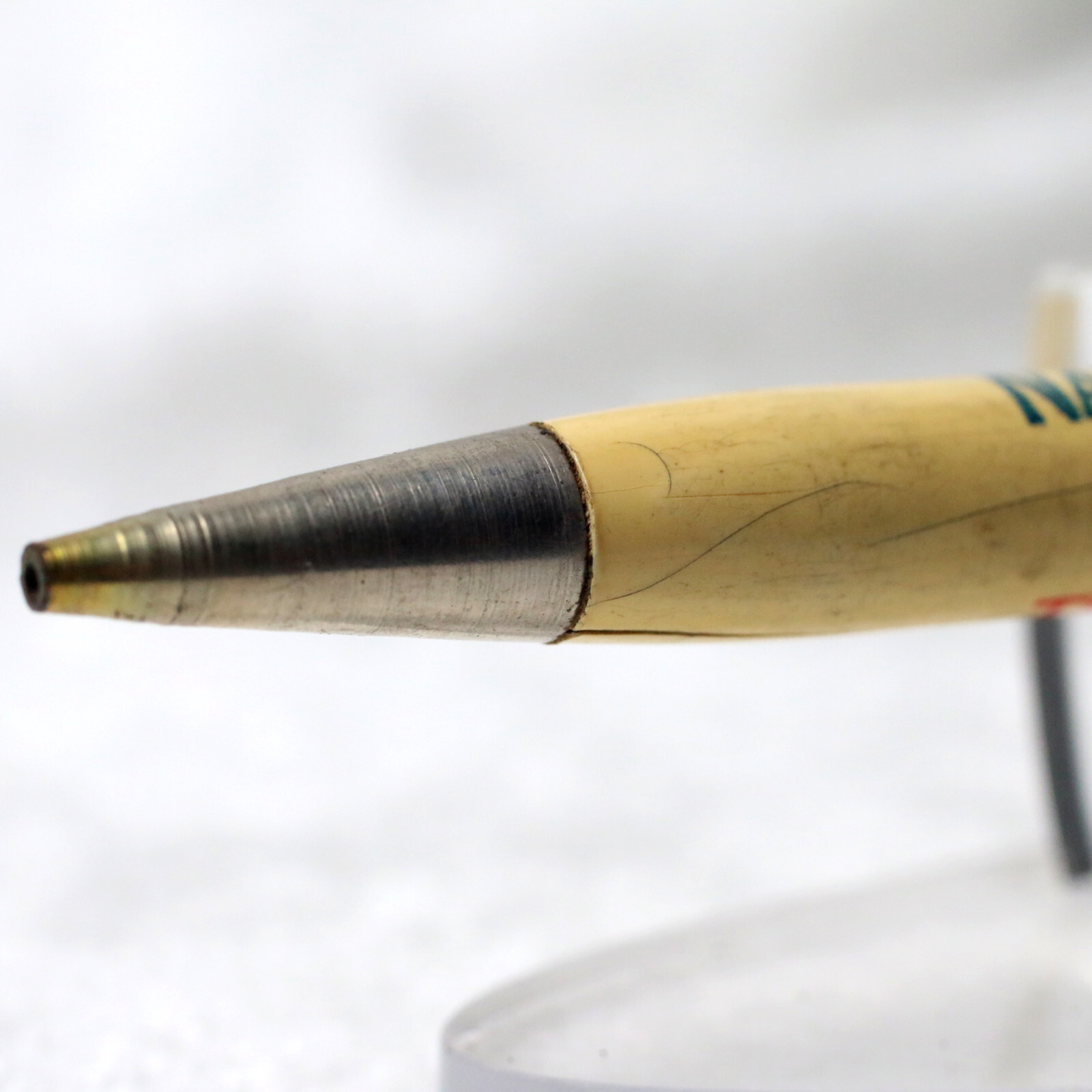 VTG 1930s RediPoint White Celluloid National Broom Advertising Mechanical Pencil