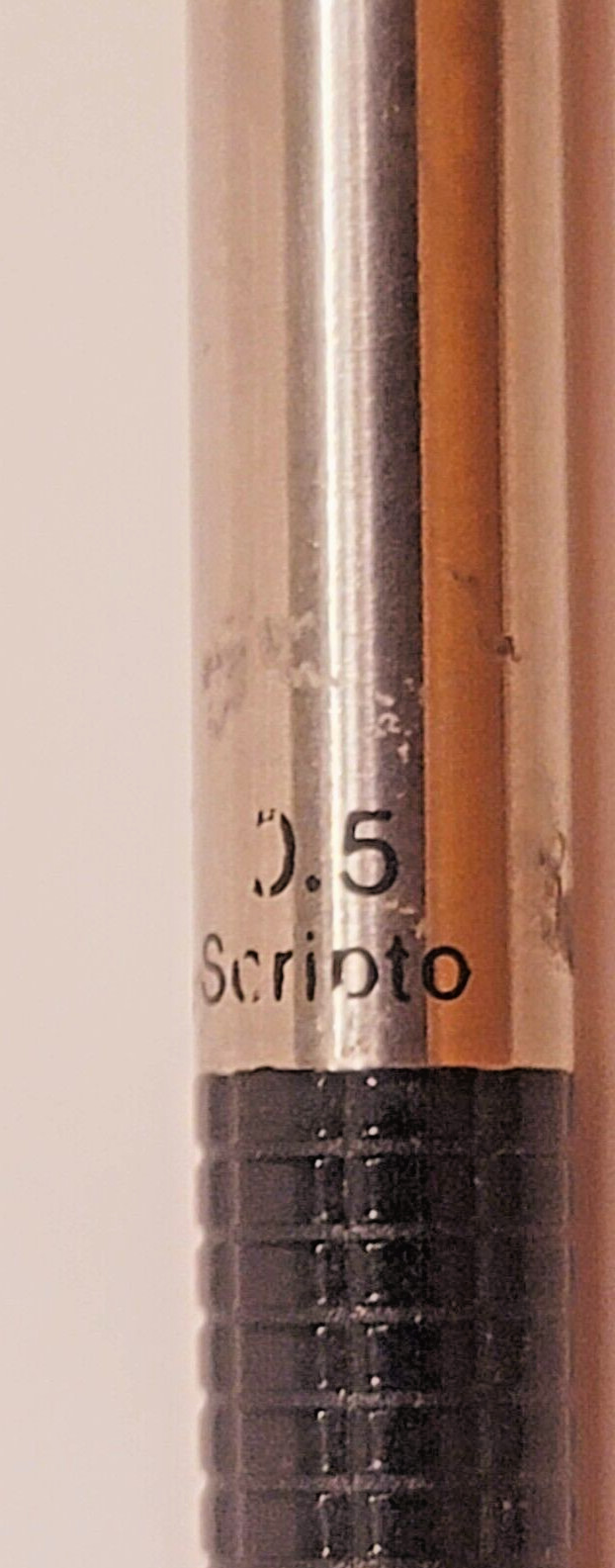 Scripto P350 Japan Ultra Thin Lead Mechanical Pencil Stainless w/ Box of Lead