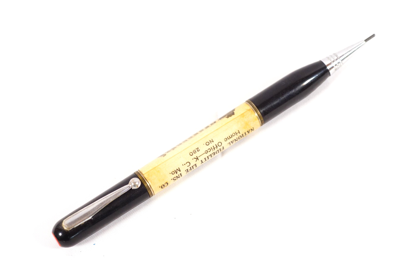 1930s National Fidelity Life Insurance Co Advertising Mechanical Pencil