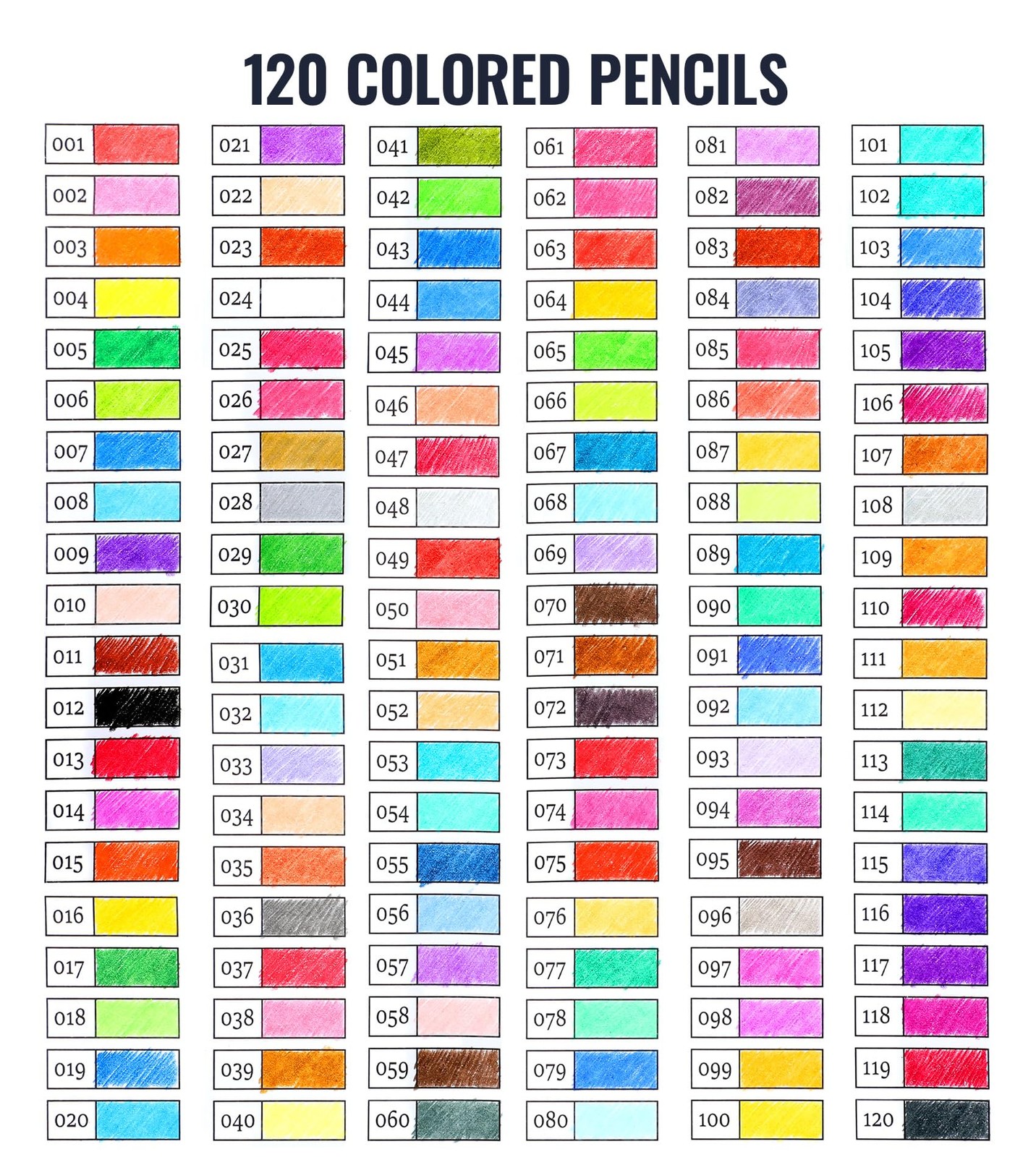 COOL BANK 120 Pack Colored Pencils for 1 Count (Pack of 120), Multicolor