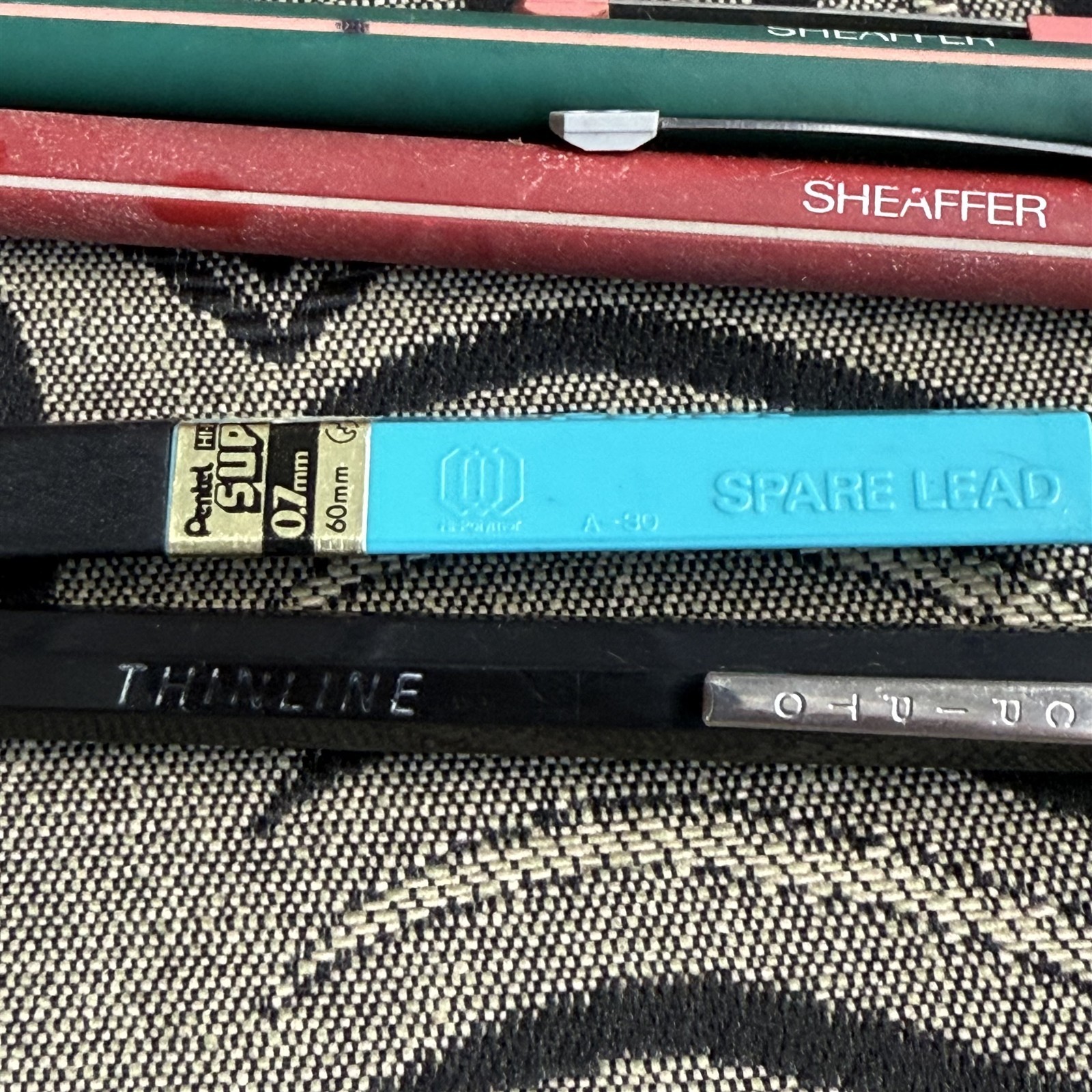 Vintage Scripto Lead Pencil Pentel Mirado Lead Case 2 Schaffer Ballpoint Pens