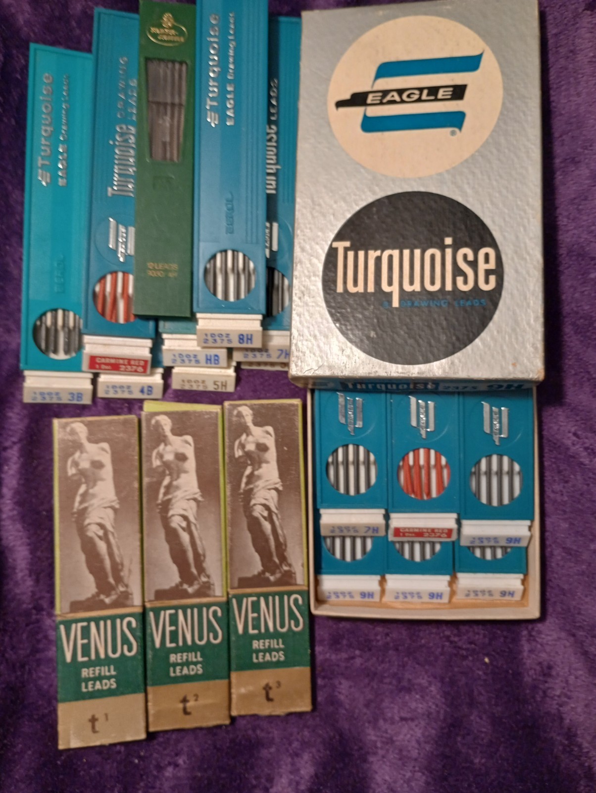 🔥18 vintage mechanical pencil leads Eagle, Venus And Faber-Castell🔥