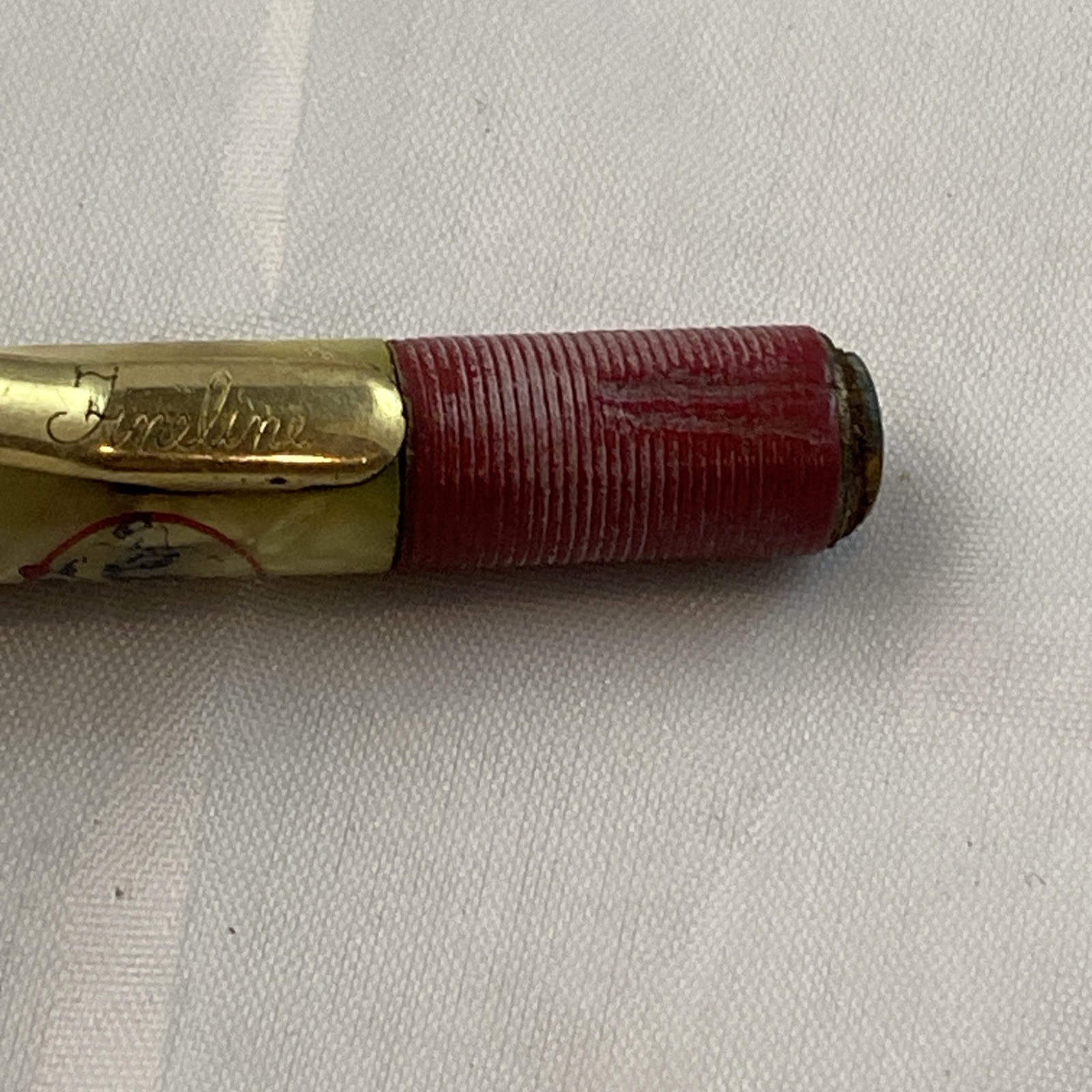 Sheaffer Pearlie Utility Red & Pearl Fineline USS Volelgesang DD-862 Pencil
