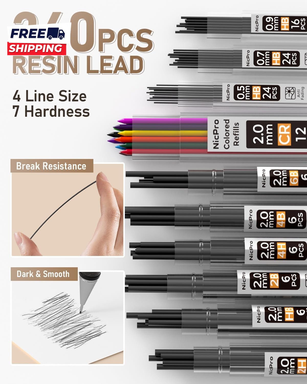 35PCS Art Mechanical Pencil Set 3 PCS Metal Drafting Pencil 0.5 Mm & 0.7 Mm & 0.