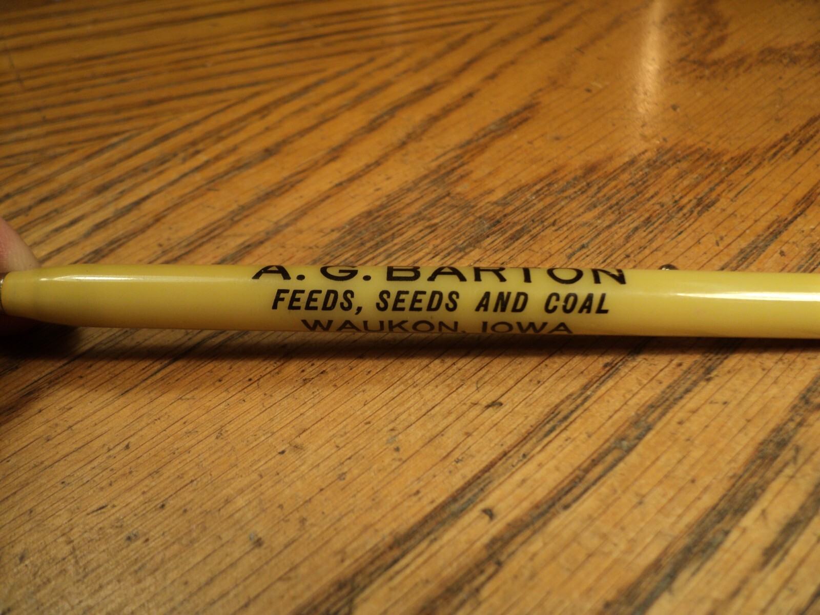 Vintage Mechanical Pencil A G Barton Waukon Iowa 5-1/2″ Long Unbranded