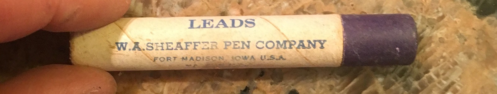 Vintage Schaffer’s Leads B NOS 3 1/8″ Cardboard Tube