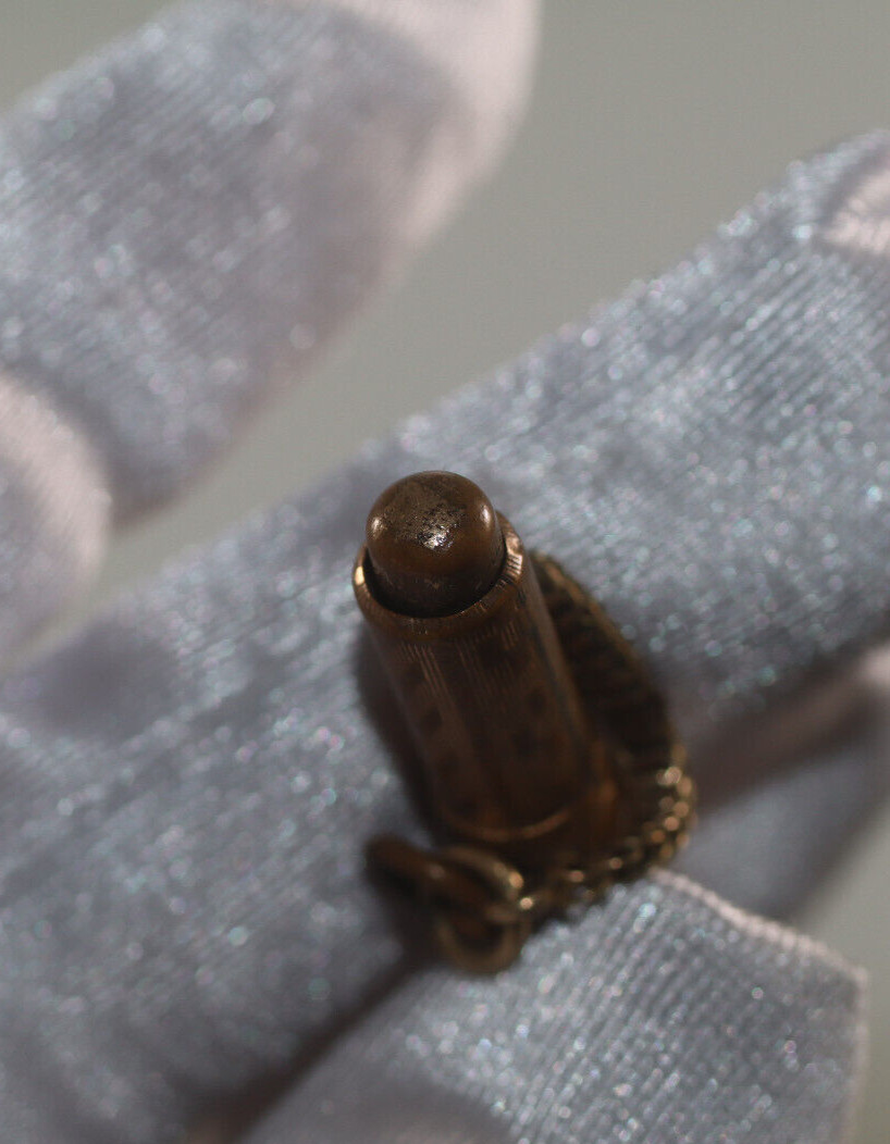 Antique Victorian Mini Mechanical Watch key with chain part