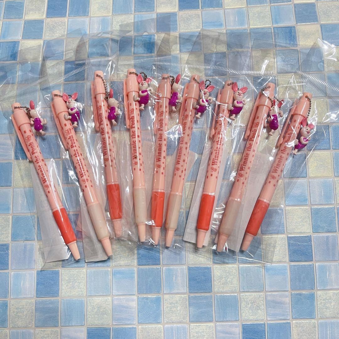 Disney Winnie the Pooh Piglet Mascot Mechanical Pencil Set of 9 ship From JAPAN◎