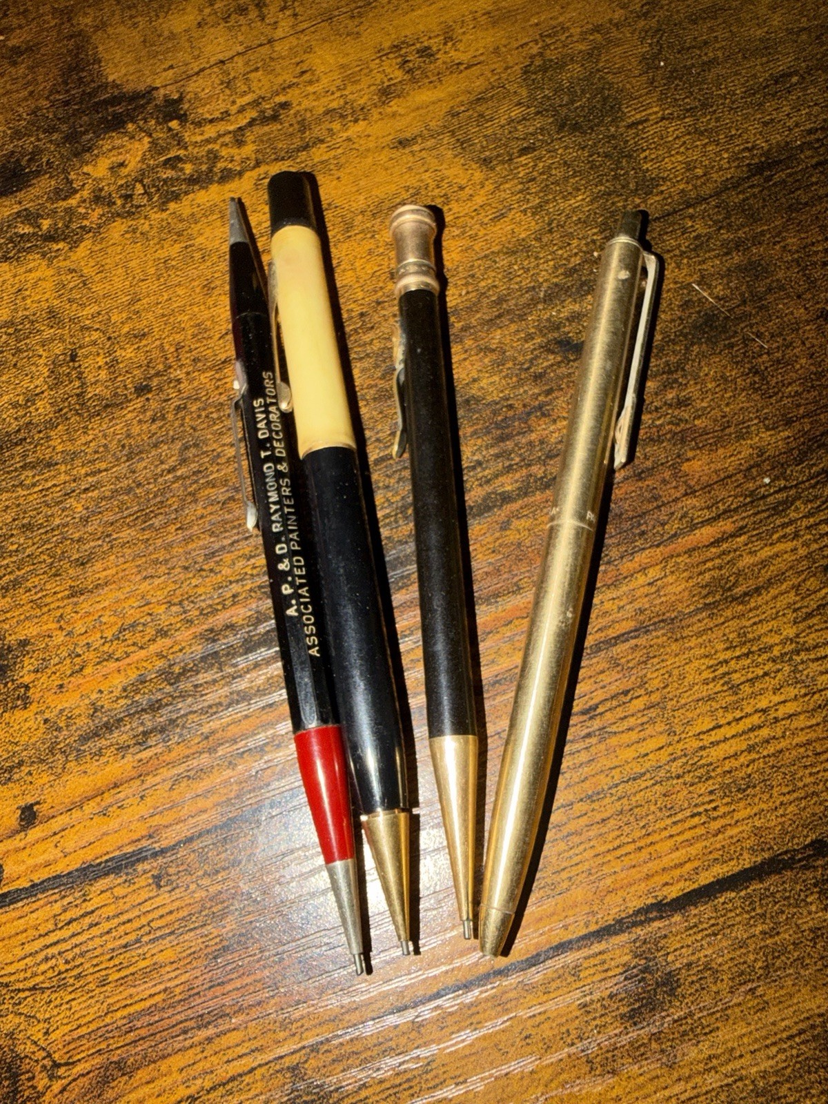 Vintage Mechanical Pencils (3) And One Vintage Paper Mate Pen