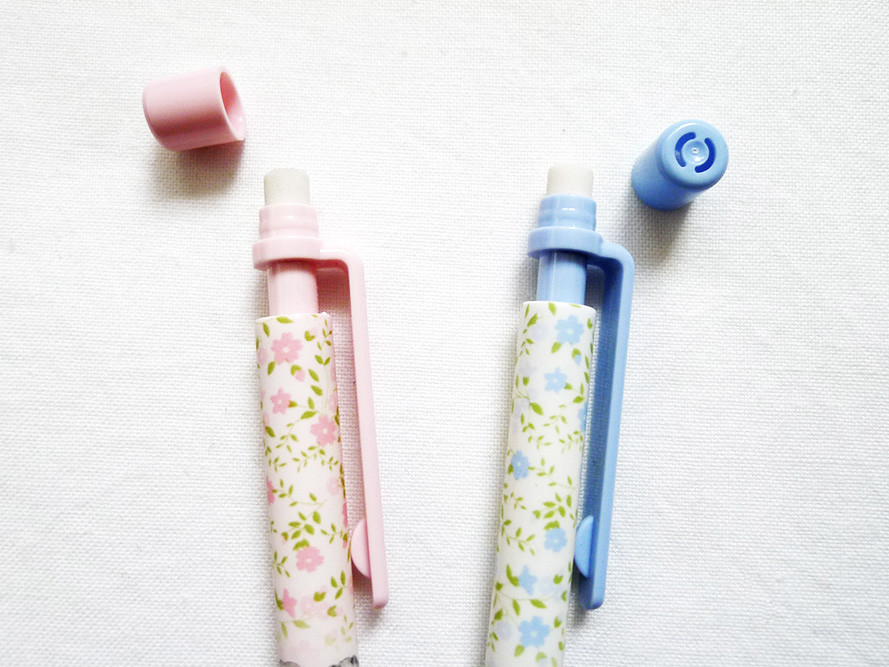 LOT 2 pc SET Floral Love SWEET SECRET 0.5 mm .5 mm Eraser Lead Pencil/Pencils