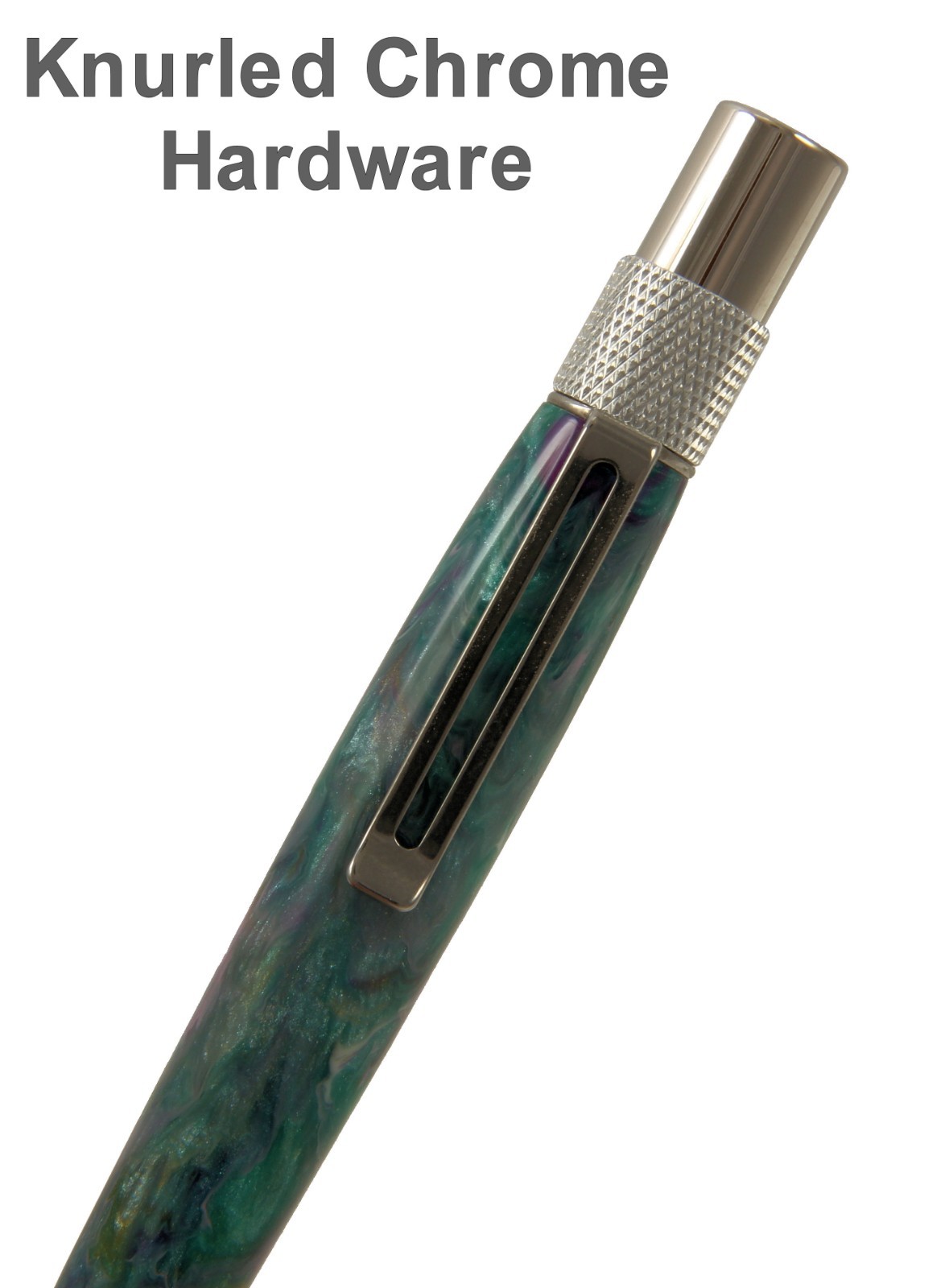 Dura Click .07mm Pencil / Knurled Aluminum & Green and Purple Swirl Body / N88