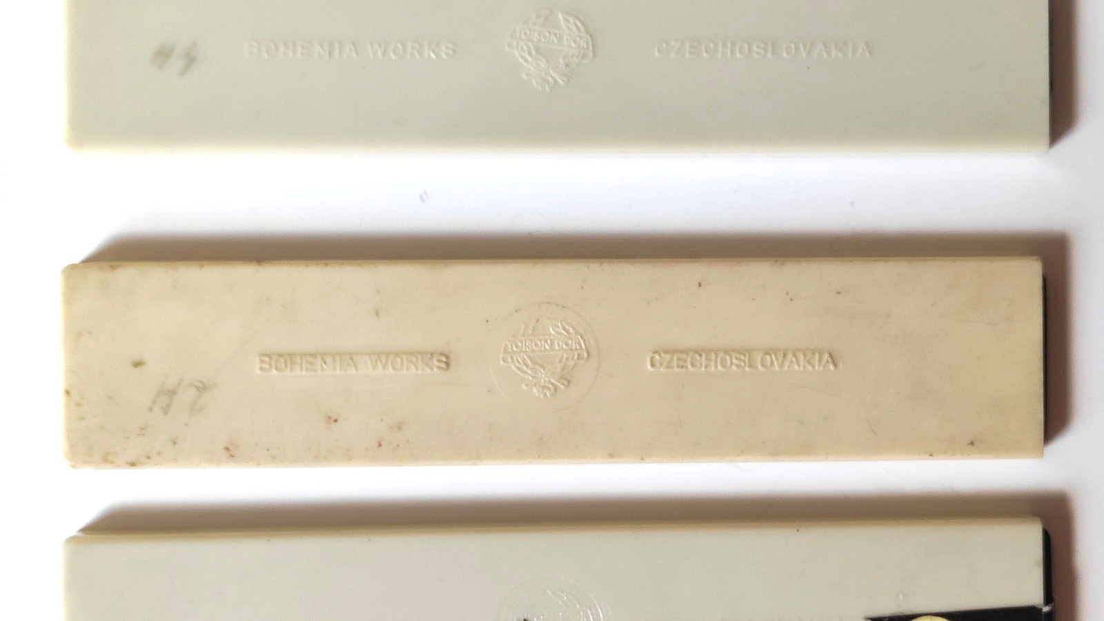 BOHEMIA WORKS Pencil Leads 4190 Set of 6 in 6 Plastic Boxes,Czechoslovakia 1970s