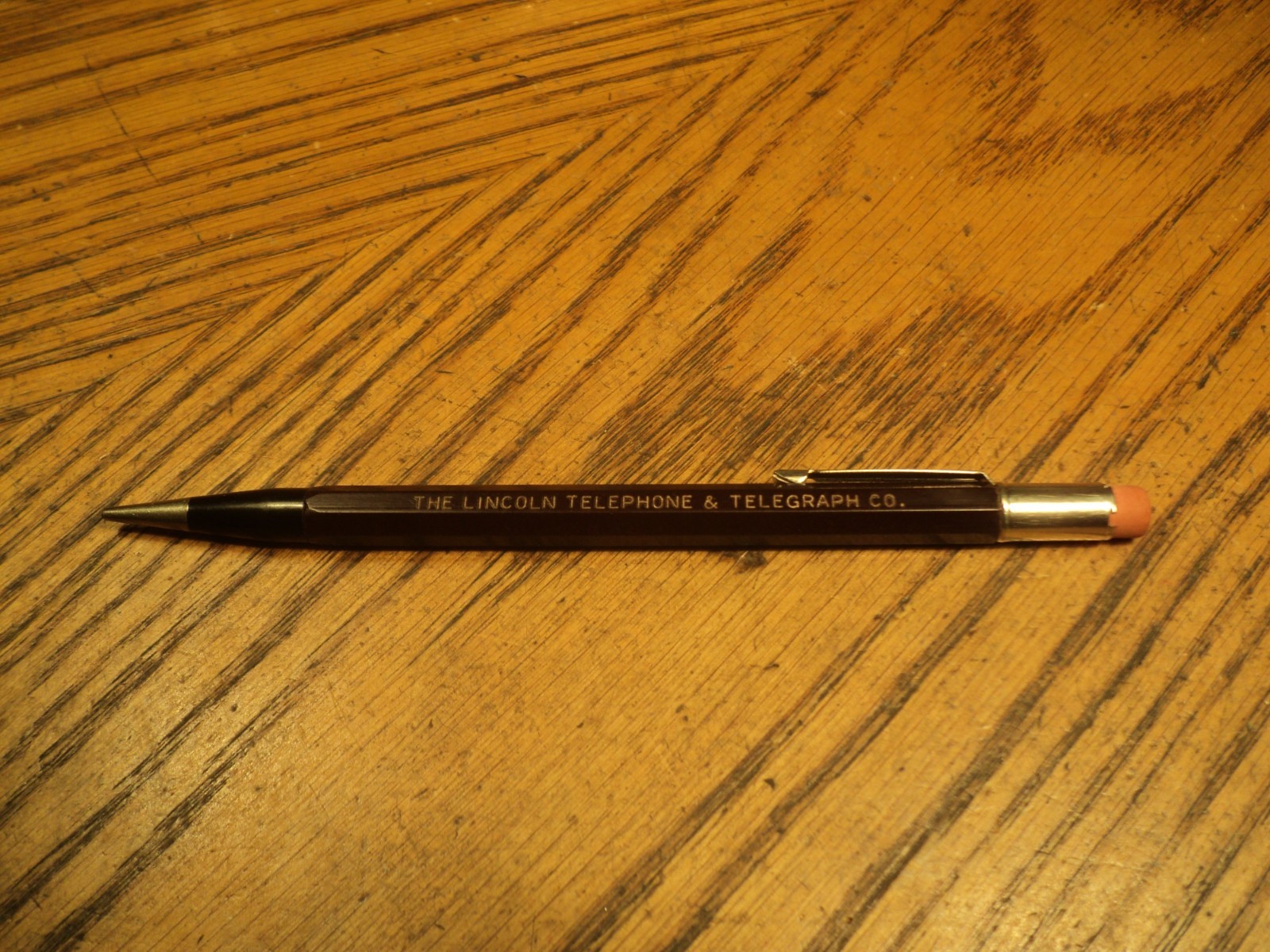 Vintage Autopoint Mechanical Pencil Lincoln Telephone & Telegraph Co 5-5/8″ A