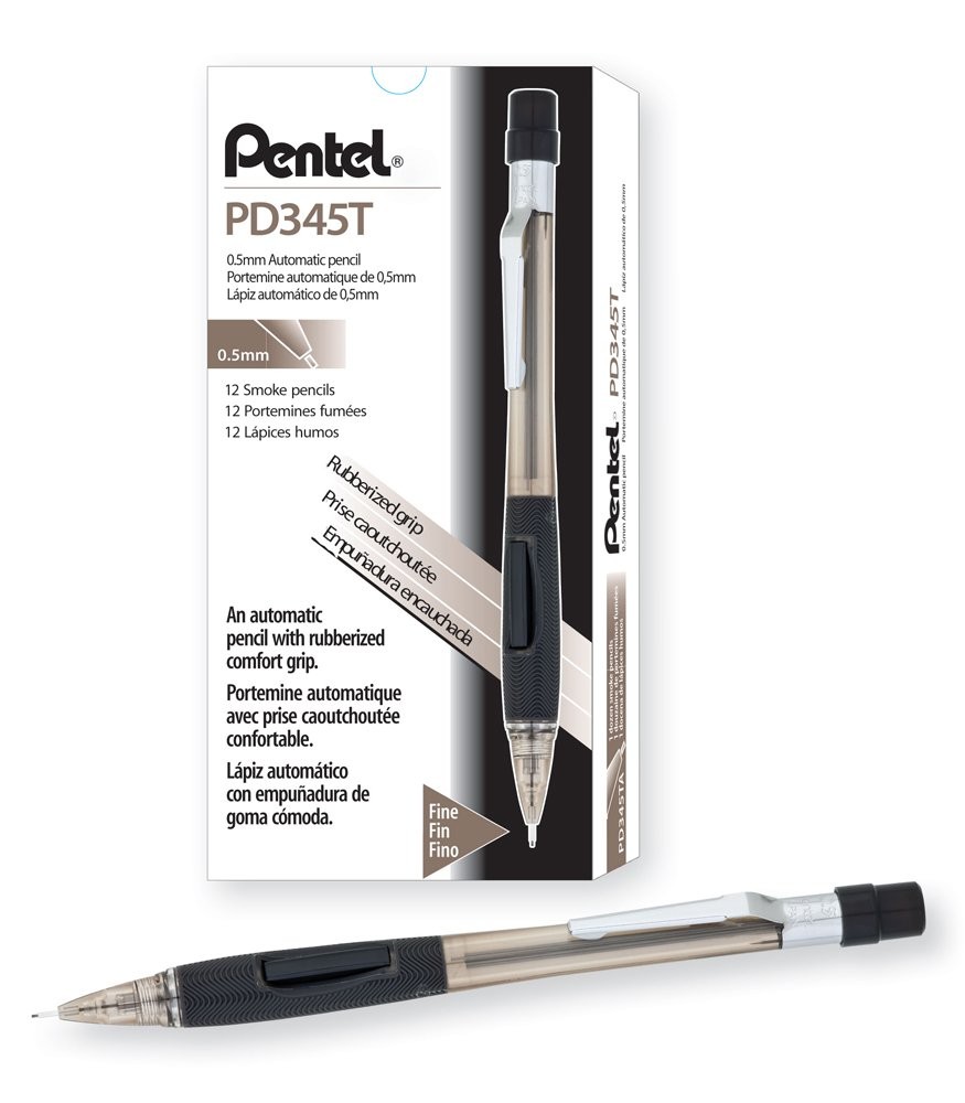 Pentel Quicker Clicker Mechanical Pencil 12 Pack 0.5mm 0.7mm 0.9mm Black Lead