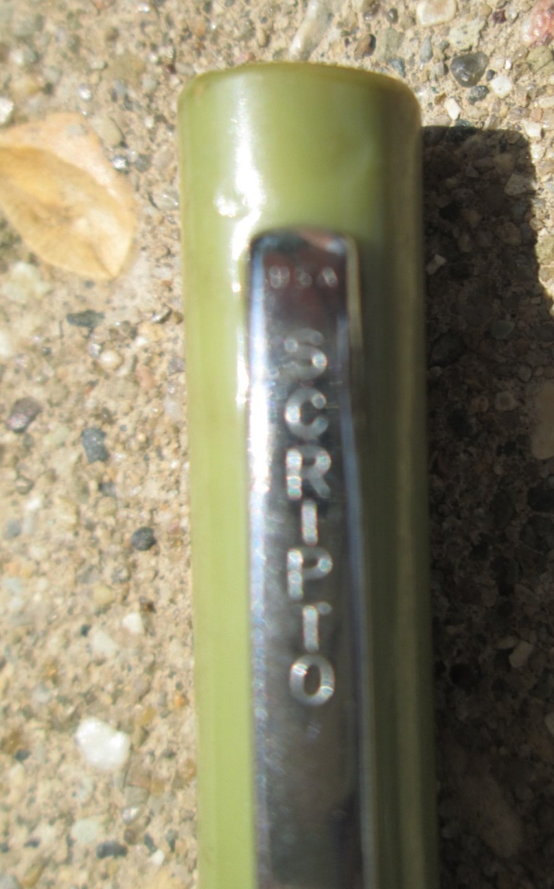 Vintage Scripto Olive & Light Green Two-tone Mechanical Pencil As-Is