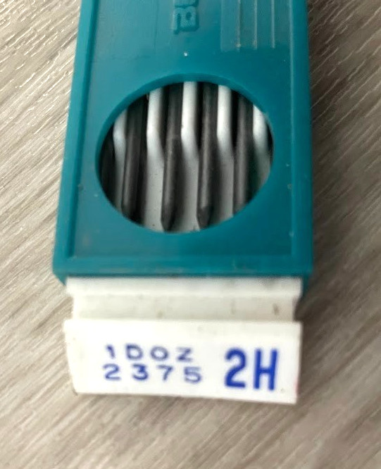 Vintage Berol Eagle Turquoise Drawing Leads – 2375 2H – 28 Leads